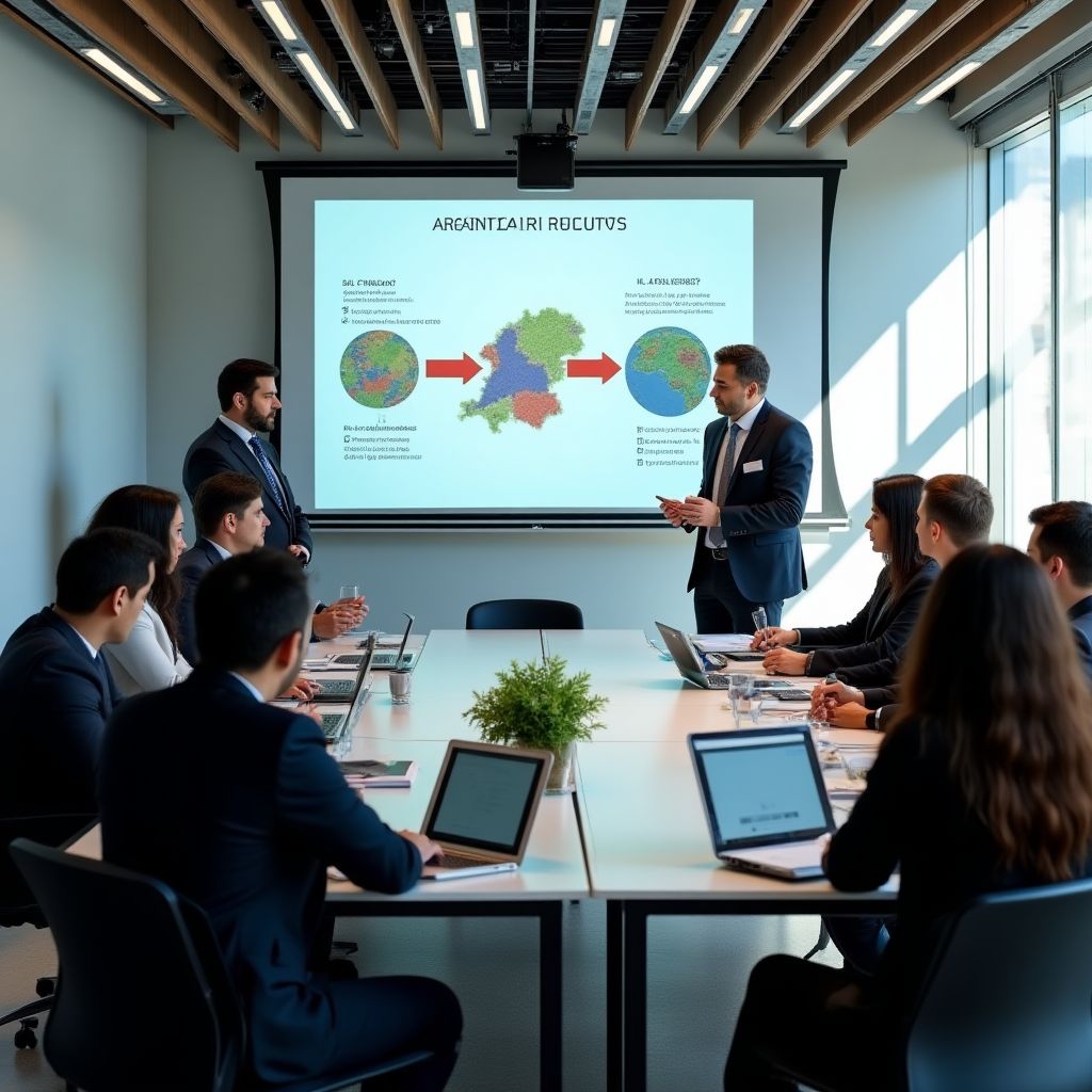 Grupo diverso de profesionales asistiendo a formación especializada